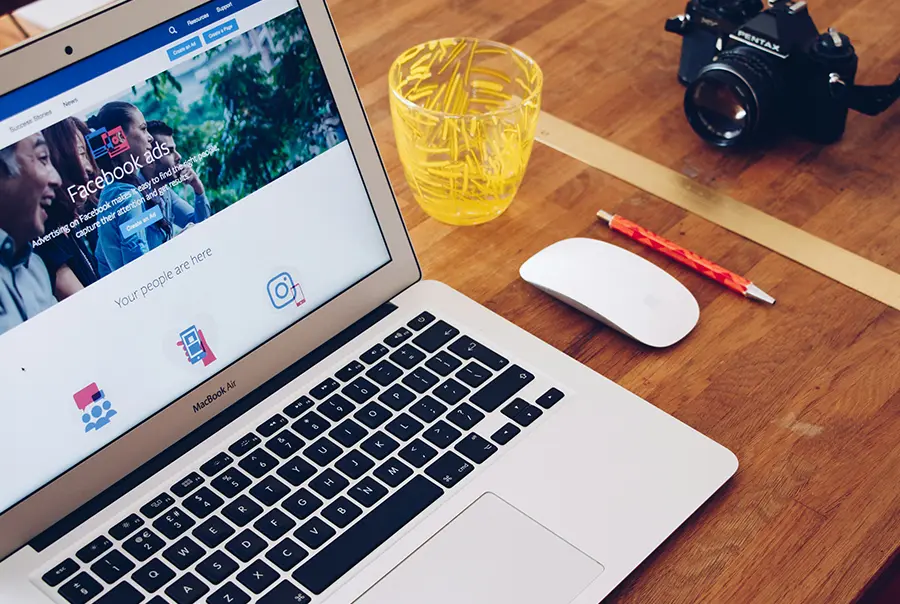 Facebook Ads on a laptop